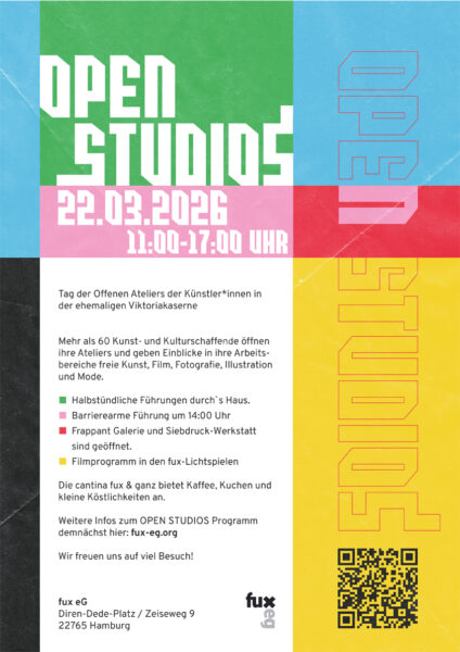 fux eG Open studios 2026 back flyer